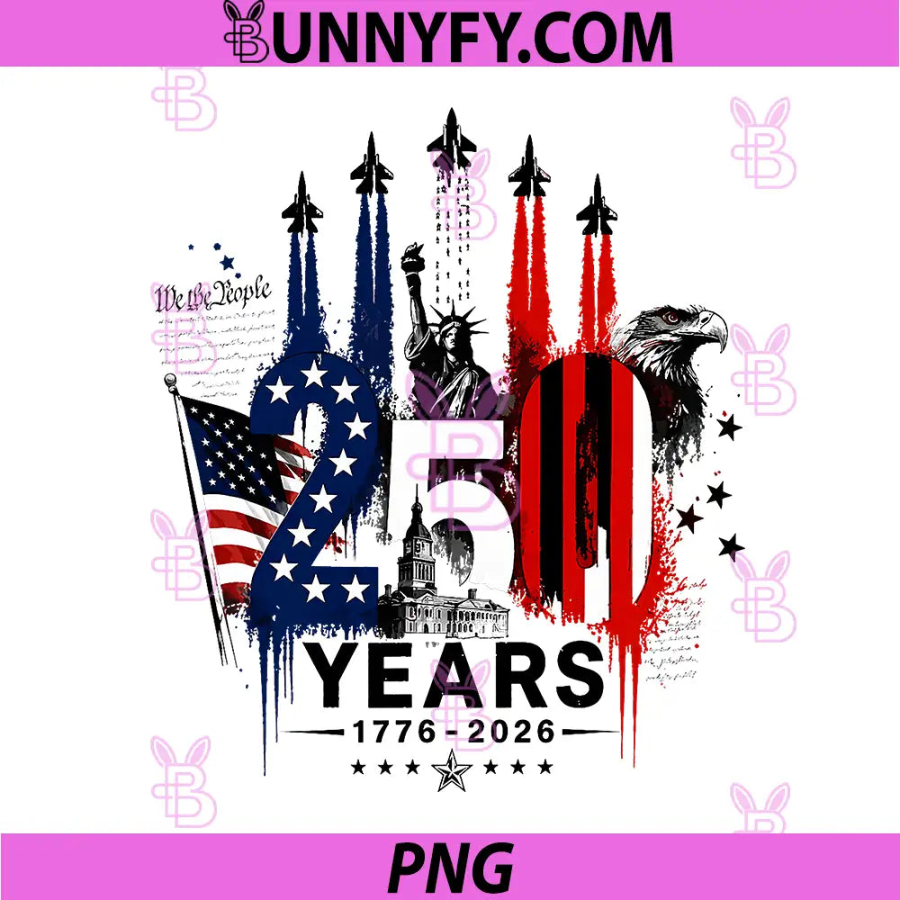 American 1776-2026 Air Force PNG, 4th of July 250 Years Freedom PNG
