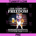 American Bulldog 250 Yrs Of Freedom PNG, Happy Birthday American PNG