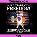 American Bulldog 250 Years of Freedom PNG, Happy Birthday American PNG