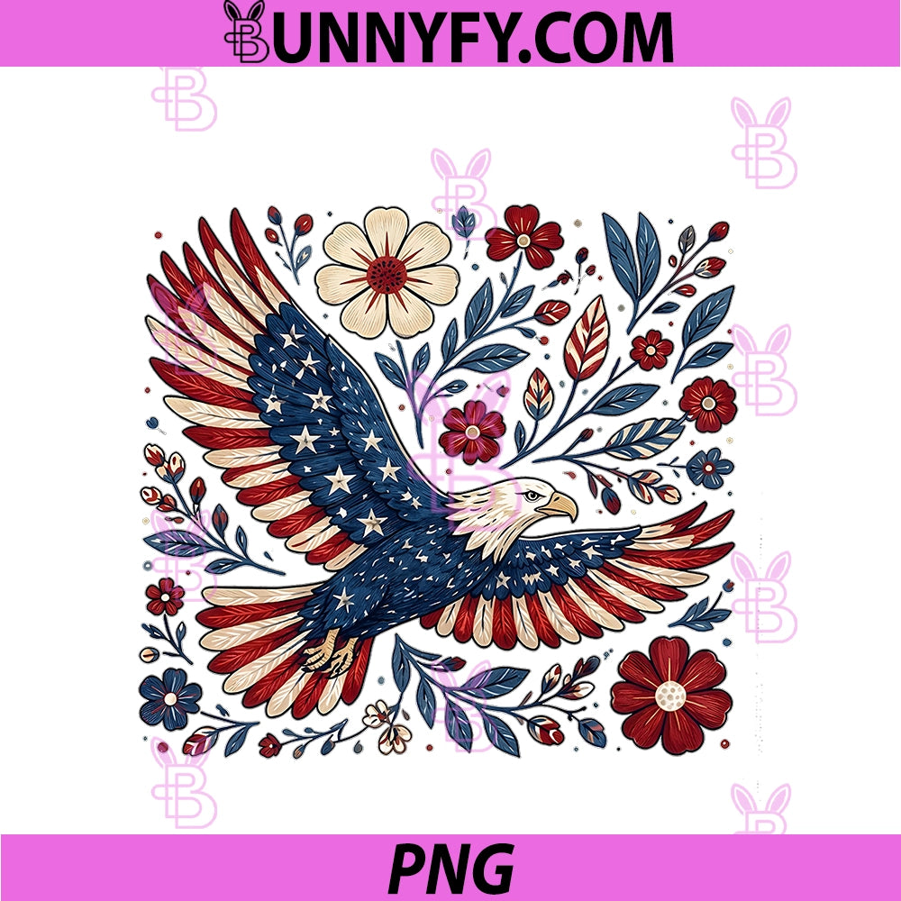 American Flag Floral Eagle PNG, America 250th Anniversary 2026 PNG