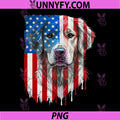 American Flag Golden PNG, Retriever USA Retro 4th Of July PNG