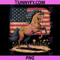 American Flag Horse Riding PNG, Country Patriot USA PNG