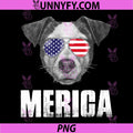 American Flag US Patriotic PNG, Merica Jack Russell Terrier PNG