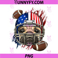 American Football Player Pug Dog PNG, Patriotic Pug Lover Performance PNG