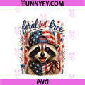 American Fourth Of July Raccoon Feral But Free PNG, 4th Of July PNG