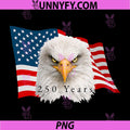 American Bald Eagle Flag 250 Years PNG, Patriotic USA Independence PNG