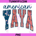 American Yaya PNG, Patriotic Red White Blue PNG, America 4th of July PNG