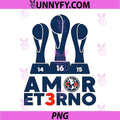 Amor Eterno America Tricampeon Trophy PNG, Club Champion Design PNG