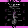 Anatomy of A Saxophone PNG, Funny Music Diagram PNG
