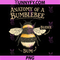 Anatomy of a Bumblebee PNG, Vintage Style Bee PNG