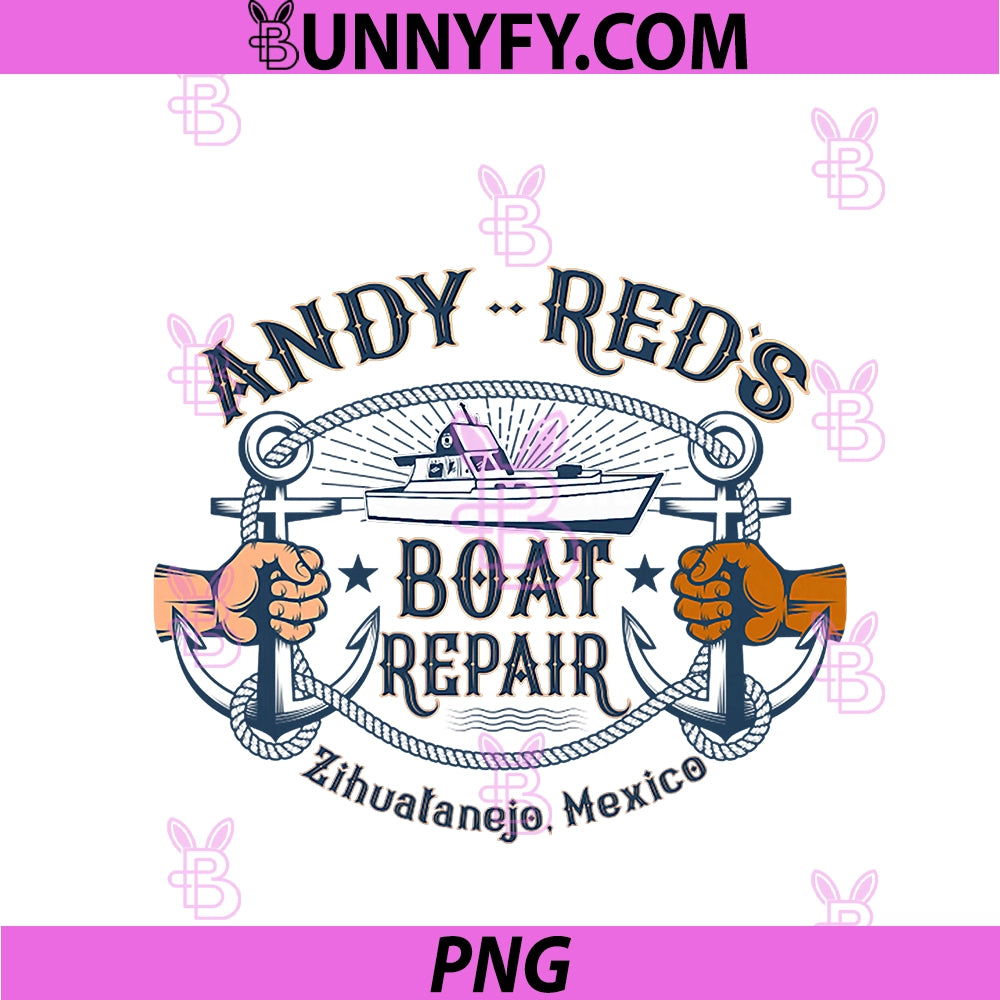 Andy & Red's Boat Repair PNG, Fishing Charters Boating Ocean PNG