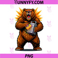 Angry Bear Grating Cheese PNG, Grater Hater PNG