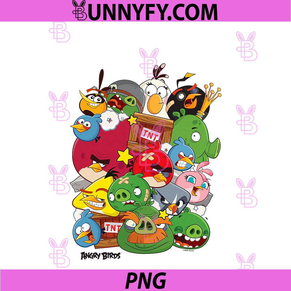 Angry Birds PNG, Piggy & Bird Pile PNG