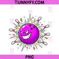 Angry Purple Bowling Ball PNG, Strike Explosion PNG
