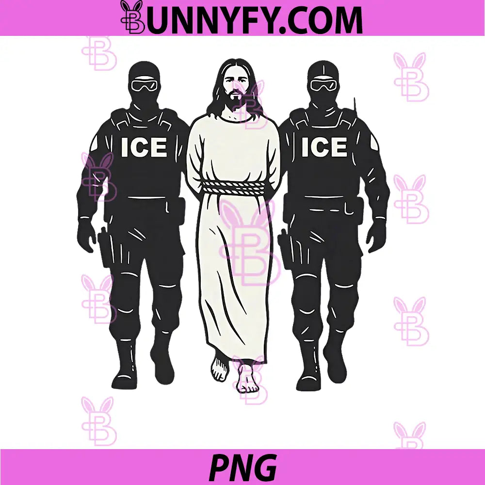 Anti ICE PNG, Jesus Arrested Parody PNG