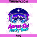 Apres Ski Party Vibes PNG, Snowy Mountain Nightlife PNG