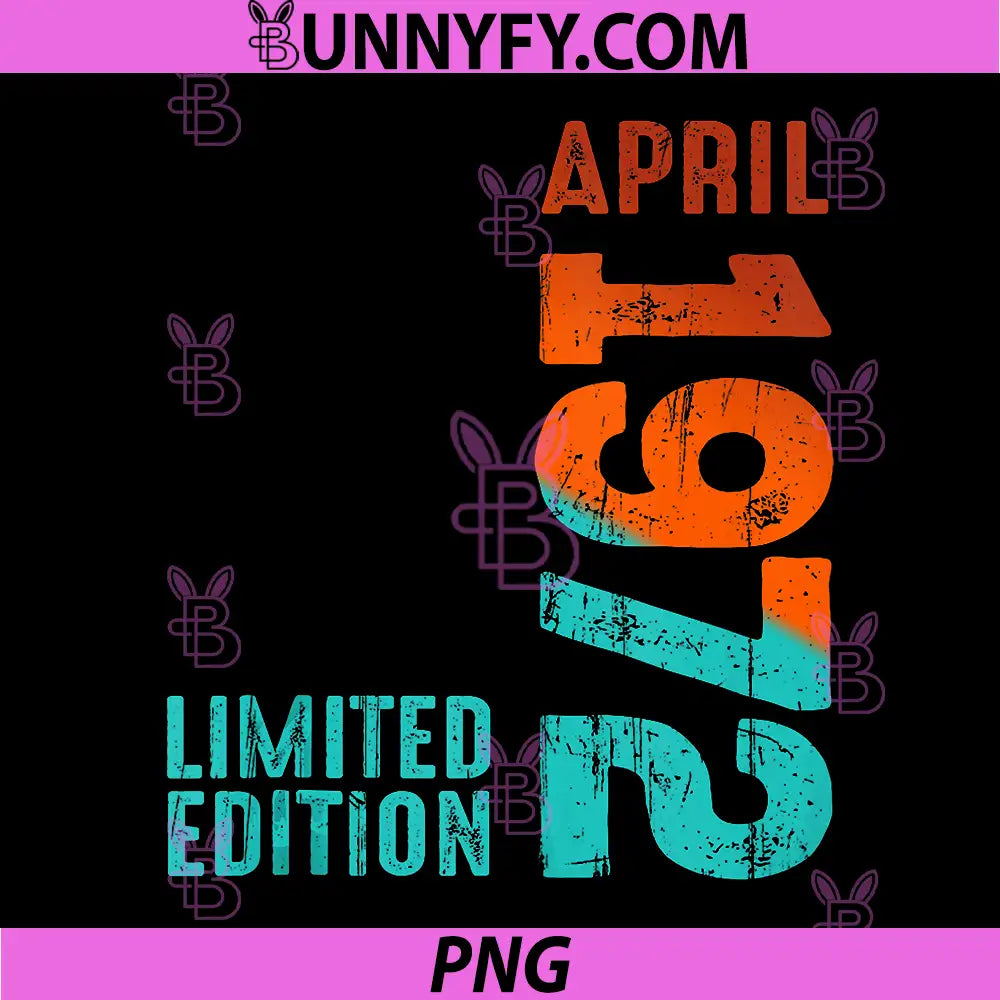 April 1972 PNG, Vintage 1972 Birthday PNG