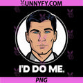 Archer I'd Do Me PNG, Sterling Archer Portrait Cartoon PNG