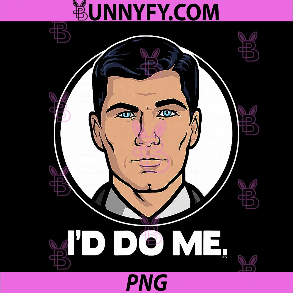 Archer I'd Do Me PNG, Sterling Archer Portrait Cartoon PNG