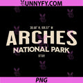 Arches National Park PNG, GPS Coordinates Utah PNG
