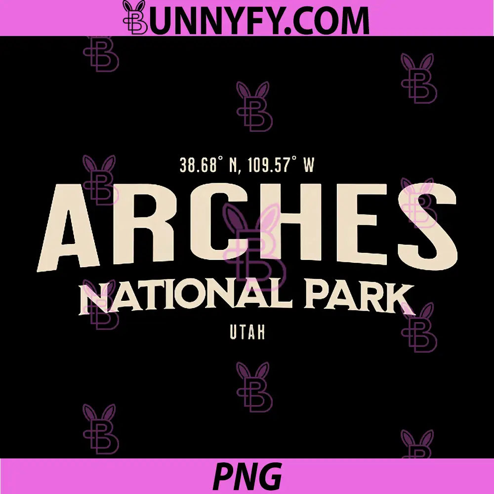 Arches National Park PNG, GPS Coordinates Utah PNG