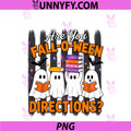 Are You Fall O Ween Directions PNG, Teacher Ghost Book Halloween PNG