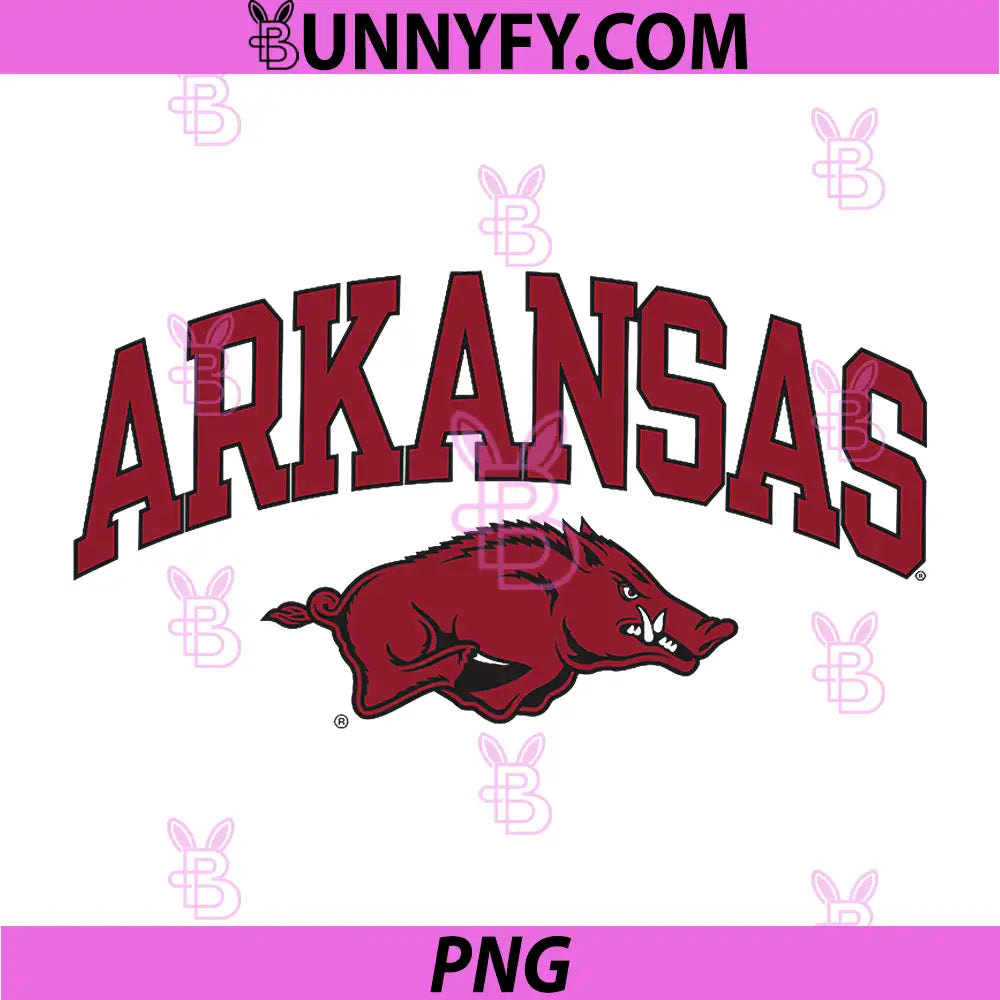 Arkansas Razorbacks PNG, Classic White Officially Licensed PNG