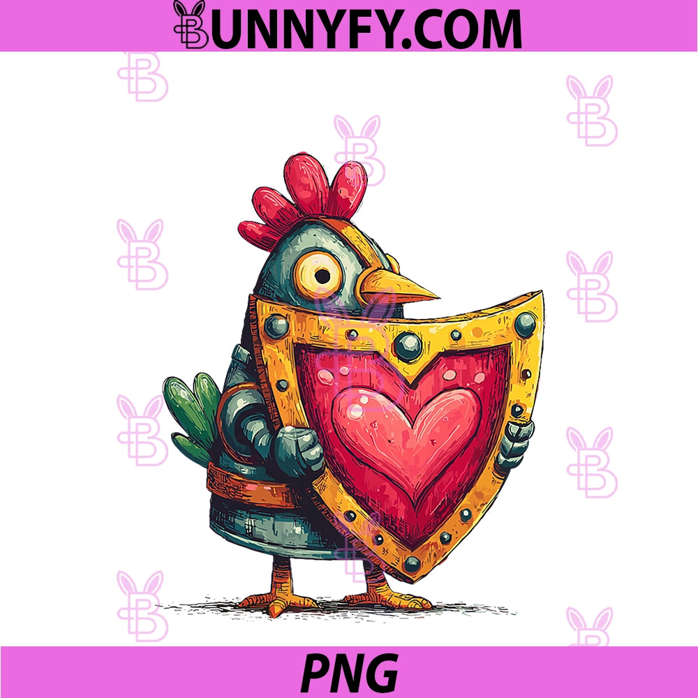 Armor Bird Paladin PNG, With Heart Shield Love Protector PNG