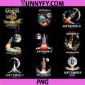 Artemis II Rocket PNG Bundle, Launch Space Exploration Back to the Moon PNG