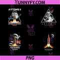 Artemis II to The Moon Rocket PNG Bundle, Launch Space Exploration PNG