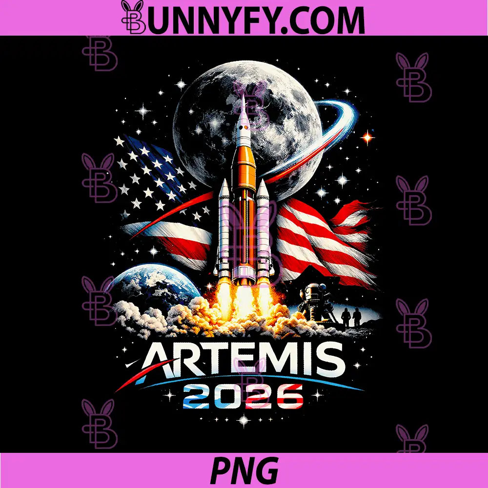 Artemis 2026 American Rocket PNG, Launch to The Moon Landing PNG