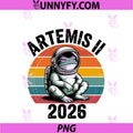 Artemis 2026 Cool Frog In PNG, Retro Astronaut Back To The Moon PNG