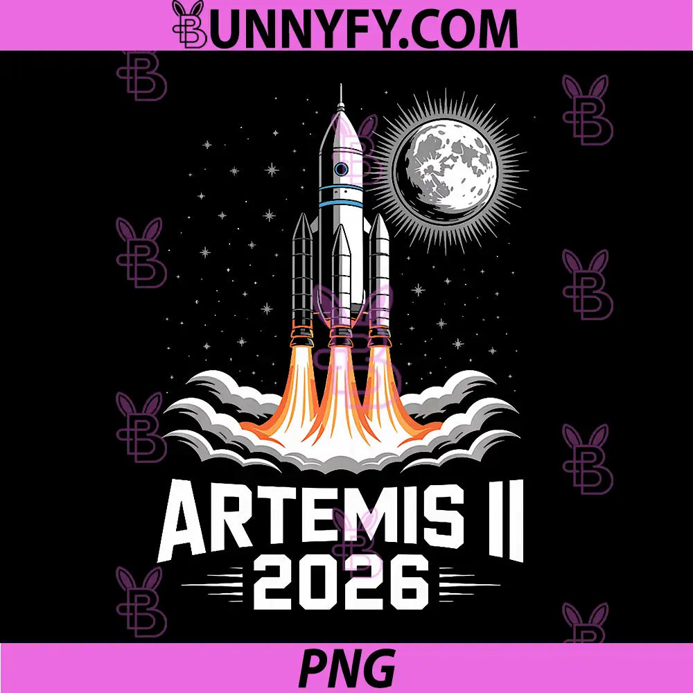 Artemis II 2026 Back to The Moon PNG, Rocket USA PNG