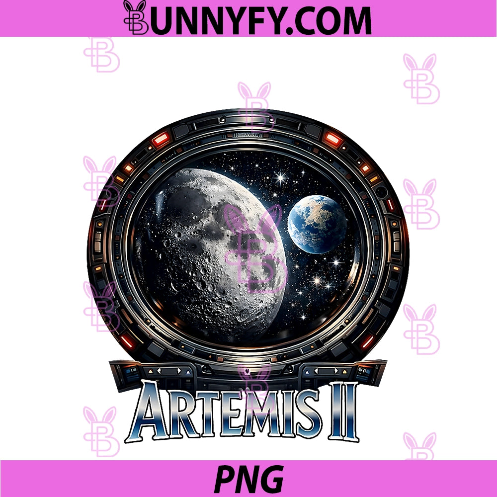 Artemis II 2026 PNG, Mission Earth And Moon Artemis 2 PNG
