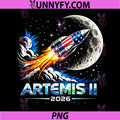 Artemis II 2026 PNG, Rocket Launch Mission to The Moon Artemis 2 PNG