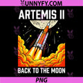 Artemis II Back to the Moon PNG, Rocket Launch Space Graphic PNG