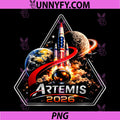 Artemis II Back to the Moon PNG, Rocket Launch Space Graphic PNG