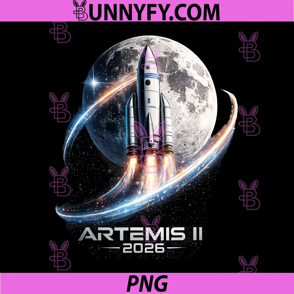 Artemis II Launch to The Moon 2026 USA PNG, Rocket Launch Space Graphic PNG