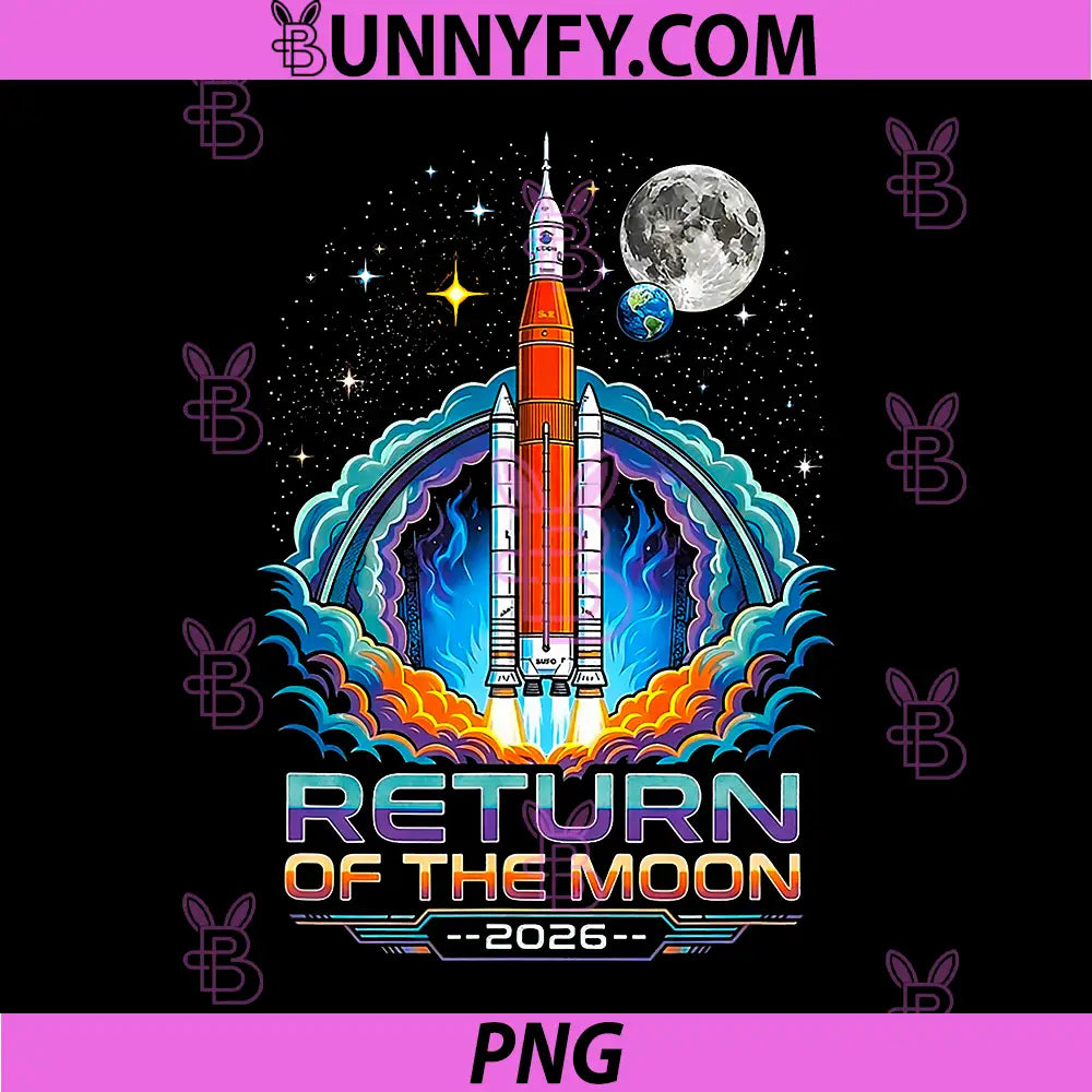 Artemis II PNG, Return to the Moon Mission 2026 Retro PNG