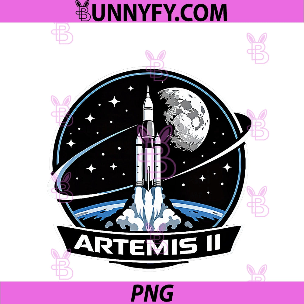 Artemis II Space Rocket PNG, Launch Mission To The Moon Artemis 2 PNG