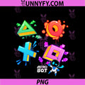 Astro Bot PNG, Rescue Mission Graffiti Style Buttons PlayStation PNG