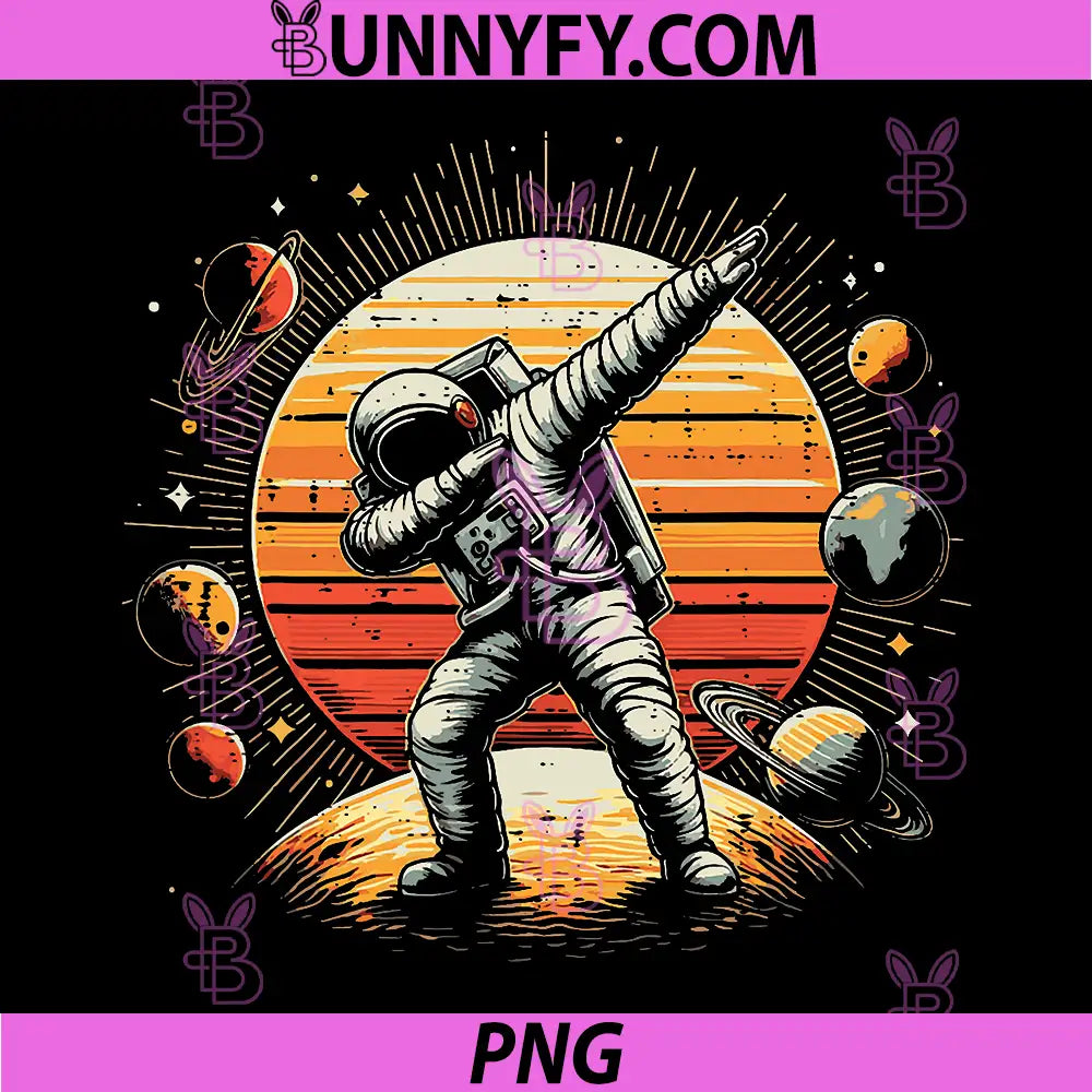 Astronaut Dab PNG, Planets Space Galaxy Dance PNG