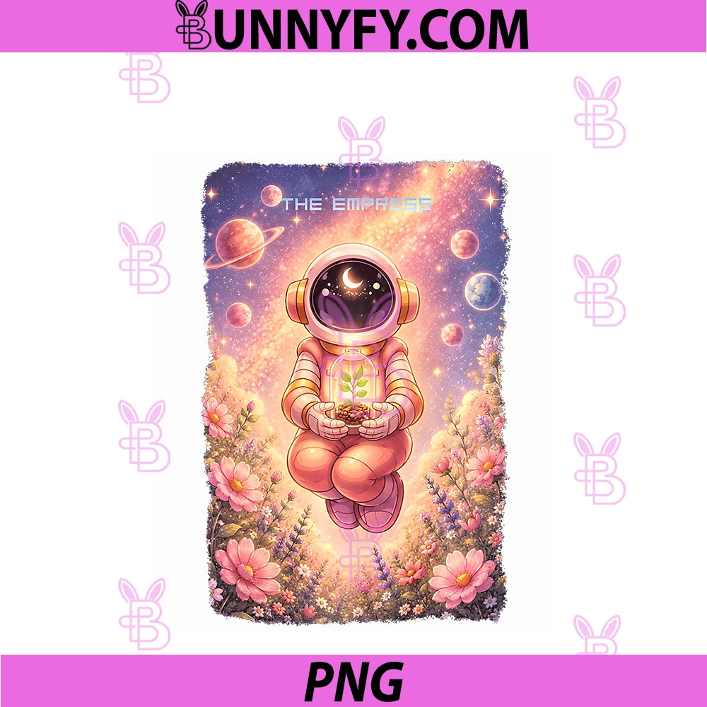 Astronaut Tarot PNG,  The Empress Cosmic Space Design PNG