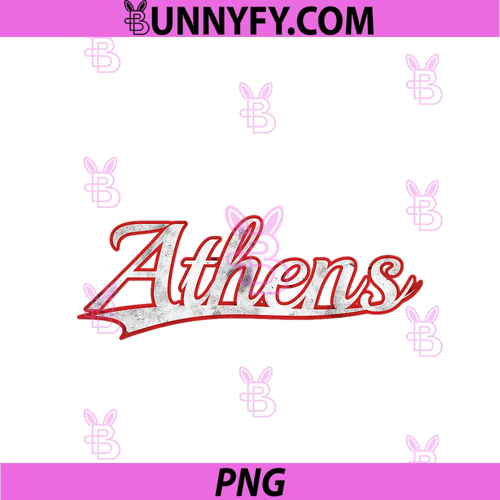 Athens Georgia Town PNG, Vintage Varsity Distressed PNG