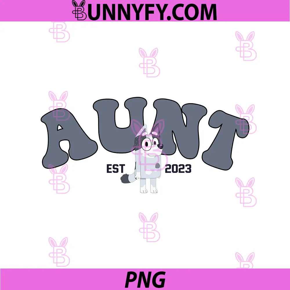 Aunt Trixie Cool Club Est 2023 PNG, Bluey Aunt Trixie Cartoon Design PNG