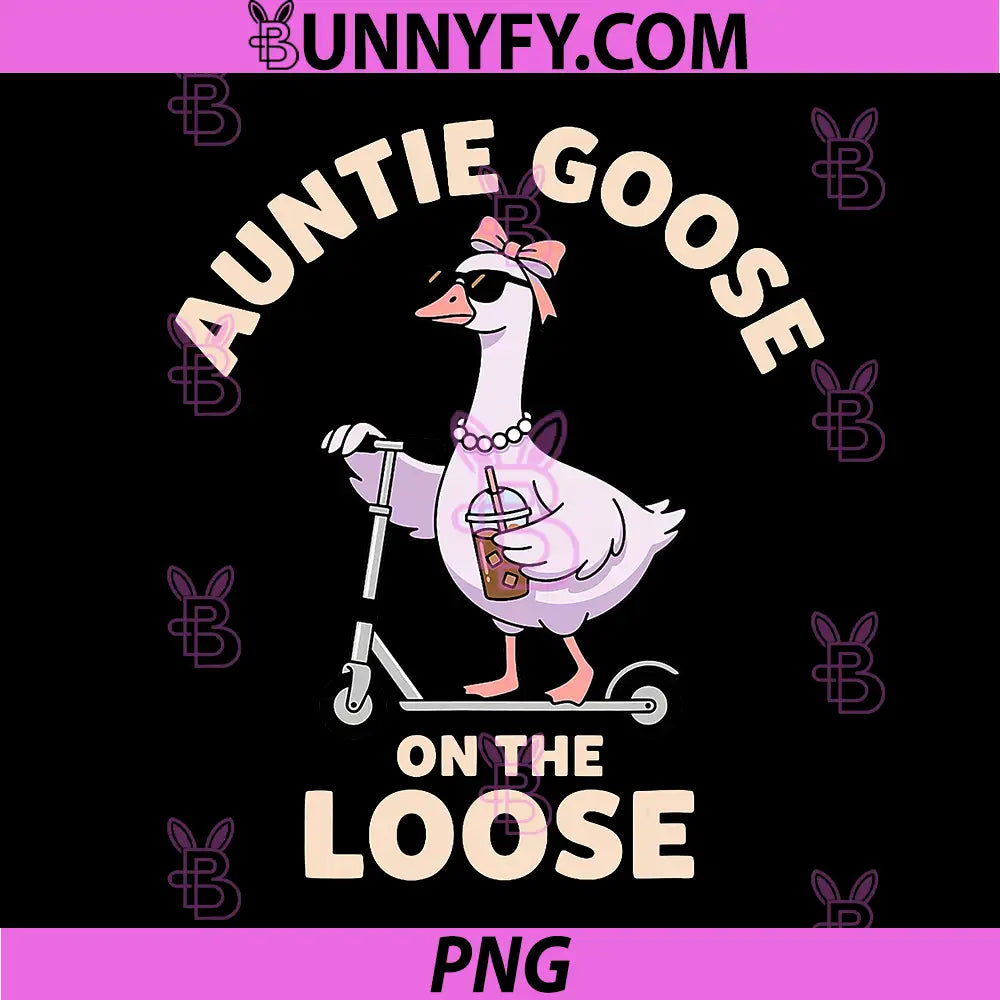 Auntie Goose On The Loose PNG, Funny Goose Aunt PNG