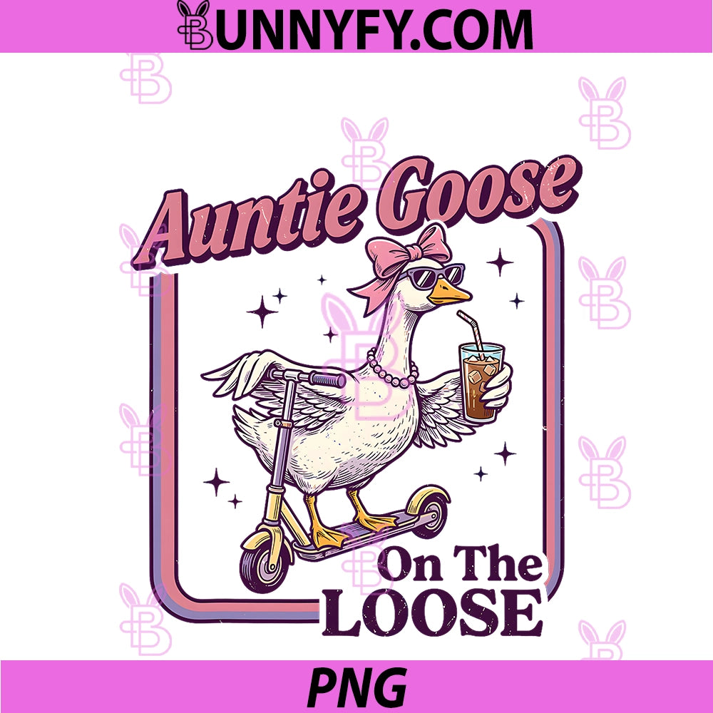 Auntie Goose On The Loose PNG, Funny Aunt Goose PNG