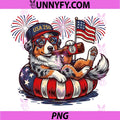 Australian Shepherd Dog 250th PNG, America Patriotic USA 4th of July PNG 