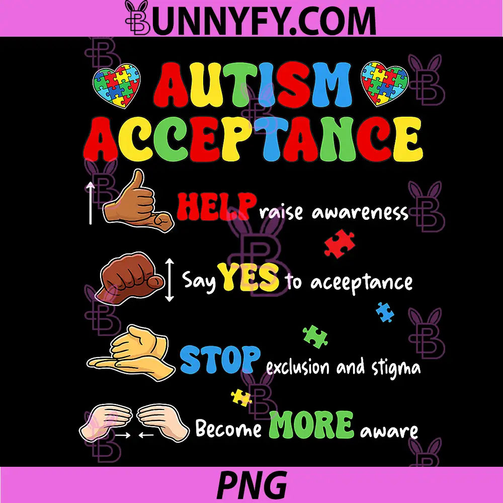 Autism Awareness Acceptance PNG, Hand Sign Language SPED Teacher PNG