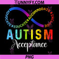 Autism Awareness PNG, Acceptance Infinity Symbol Rainbow PNG